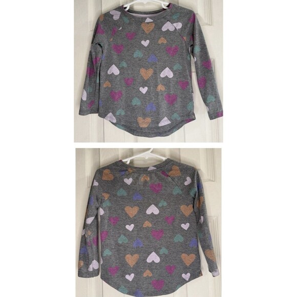Cat & Jack Girls 3T Long Sleeve Shirt Bundle – Floral Print & Heart Print - Picture 2 of 7